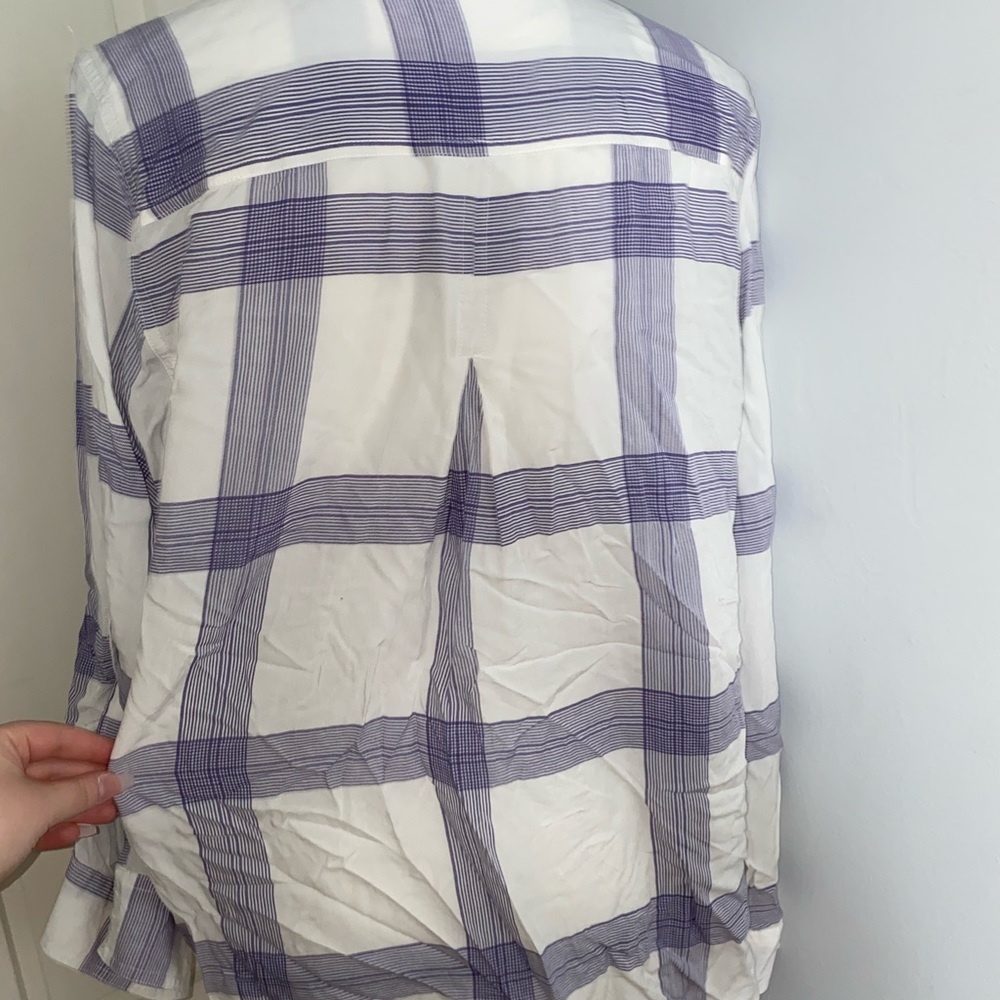plaid button up blouse - Picture 3 of 4